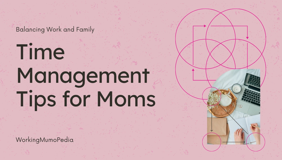 A graphics with an on screen text "time manaement tips for work from home moms.